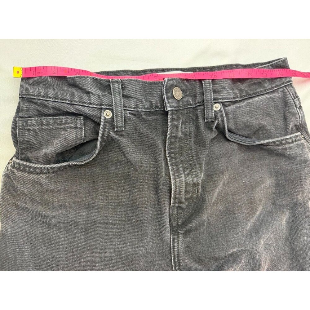 Reformation Womens Black Val 90S Stretch Mid Rise Straight Jeans Size 28 - Picture 7 of 10